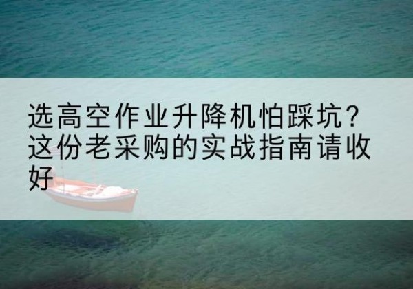 田东高空作业升降机厂家推荐-选高空作业升降机怕踩坑？这份老采购的实战指南请收好